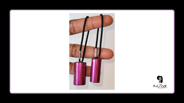 Avizodi hair stretching tools to reduce hair shrinkage and stretch natural 4c hair without using heat. Avizodi hair weights include hair beads, clips and bands to stretch natural black hair.